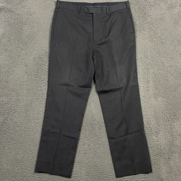 Brooks Brothers Pants Mens 38x32 (Fits 36x31) Gray Dress Slacks Madison Fit Wool - Picture 1 of 13
